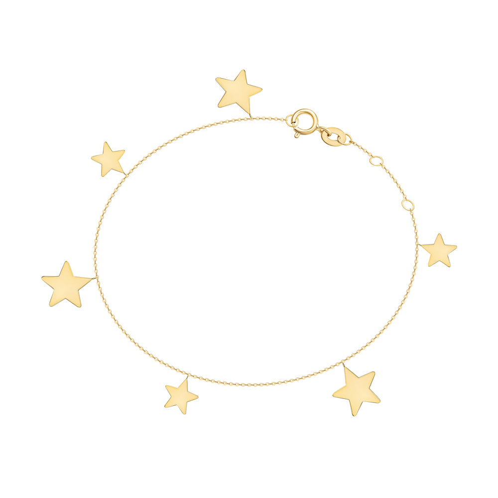 Dangling Bracelet Small and Medium Star Charms