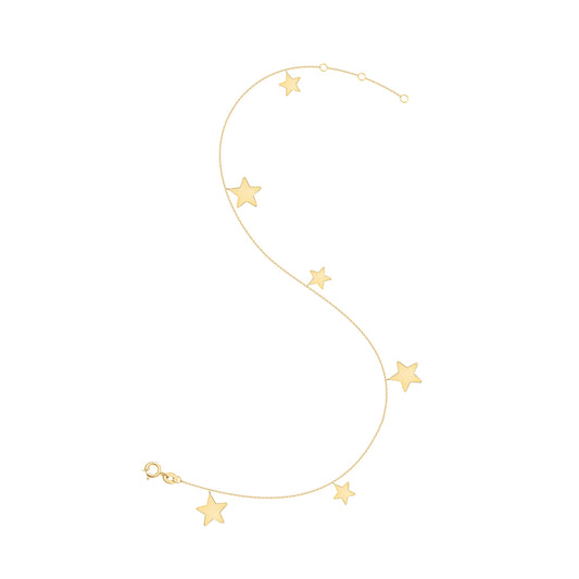 Dangling Bracelet Small and Medium Star Charms