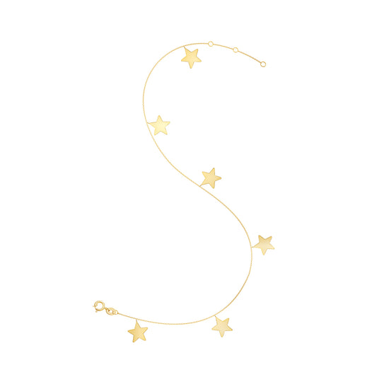 Dangling Bracelet Star Charms