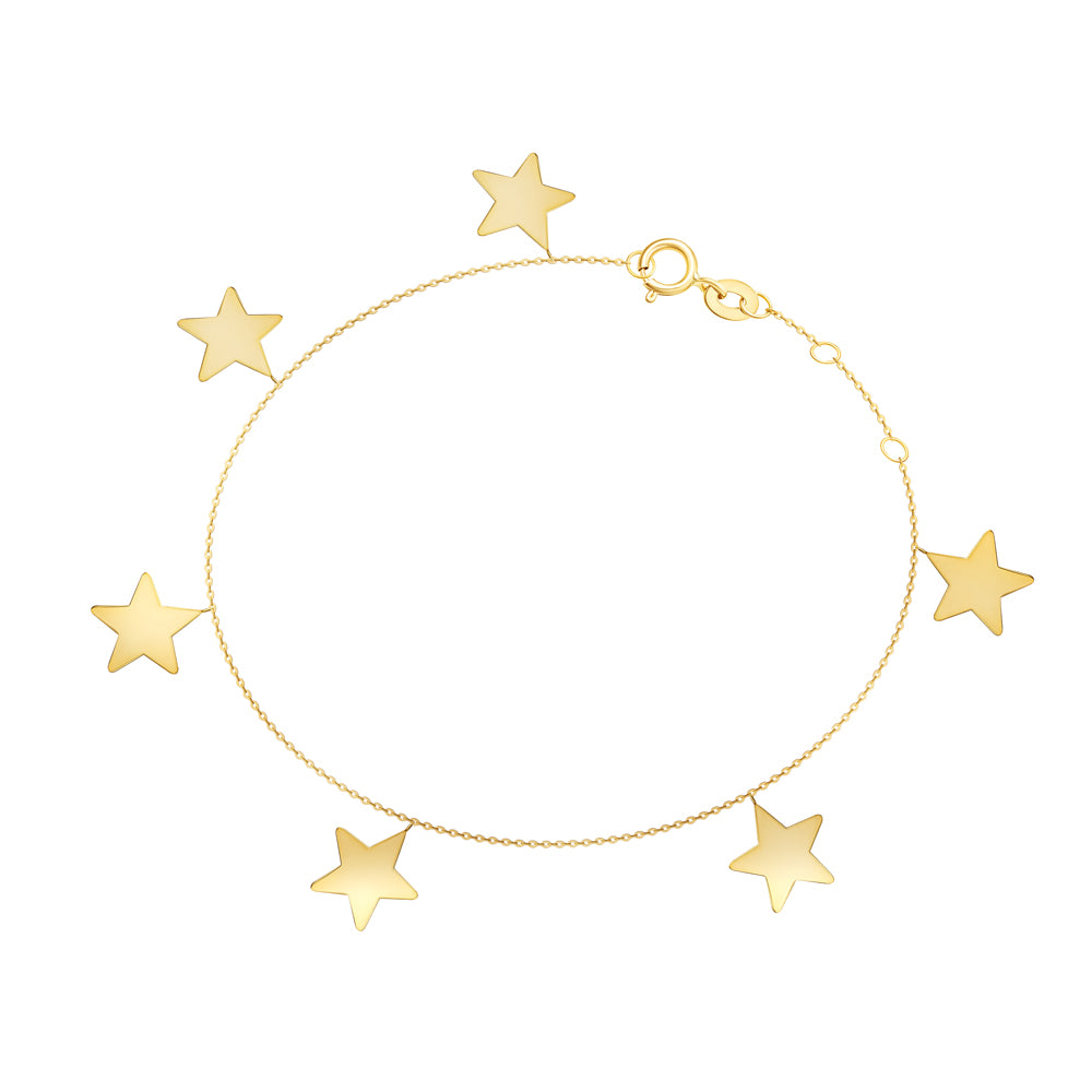 Dangling Bracelet Star Charms