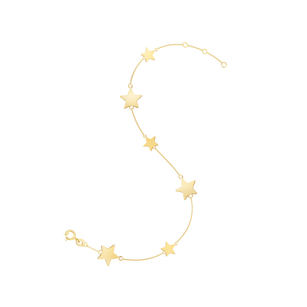 Bracelet Large and Medium Star Motifs