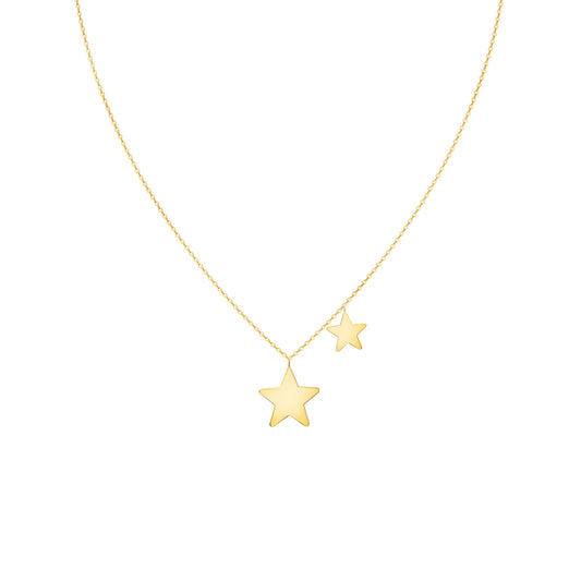 Necklace Two Stars Motif