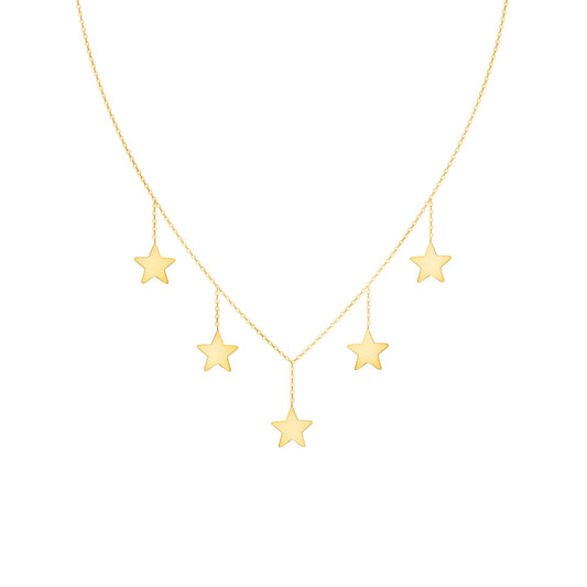 Necklace Dangling Medium Star Charms