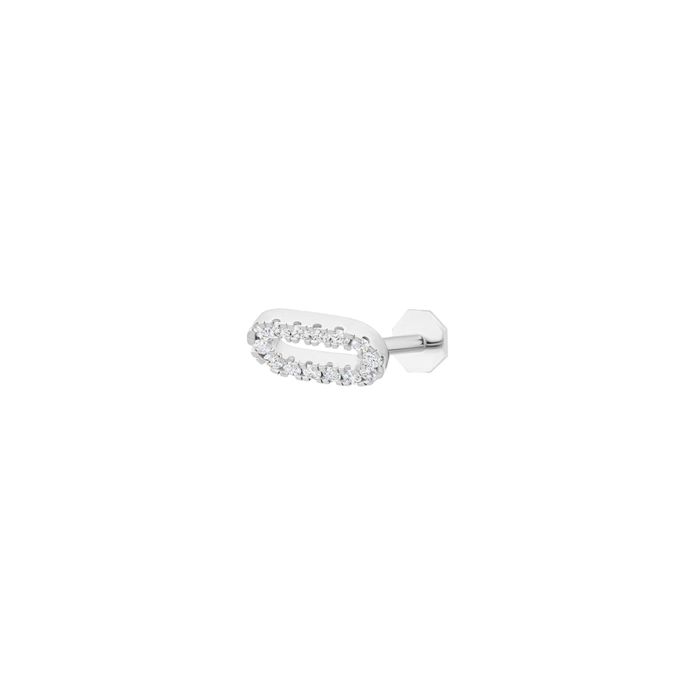 Oval Shaped Diamond Piercing